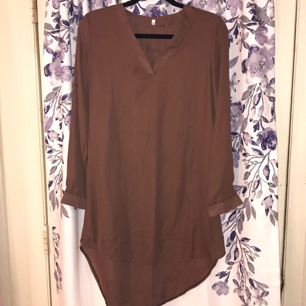 3x shear brown tunic